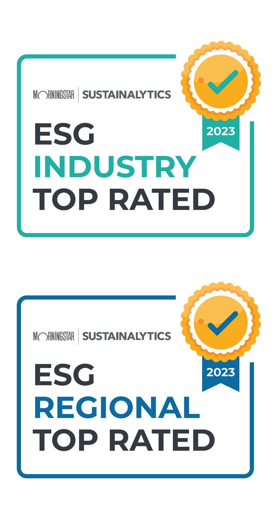 Sustainalytics 2023 badges combined